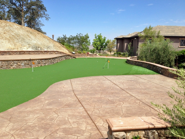 Fake Grass McFarland, California Backyard Putting Green, Backyard Design